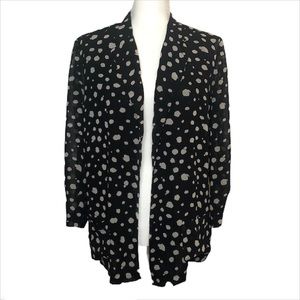 Polka Dot Black & White Cardigan